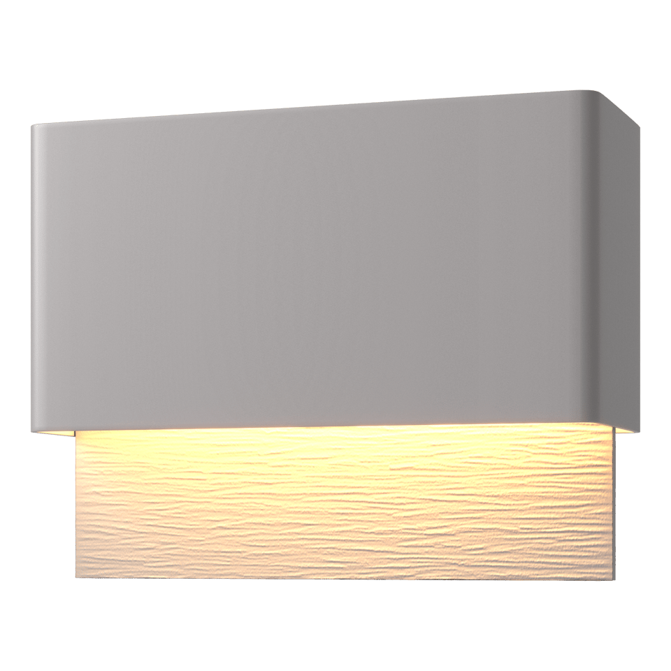 Hubbardton Forge Stratum Dark Sky Friendly 15W LED Outdoor Sconce with Textured Backplate