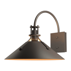 Hubbardton Forge Henry Large Outdoor Sconce, Dimmable, UL Wet Rated, Unique Industrial Design