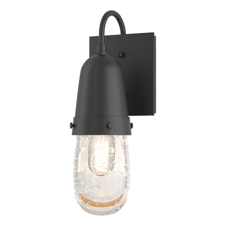 Hubbardton Forge Fizz Outdoor Sconce 302750 with Hand-Blown Bubble Glass and Weather Resistant Design