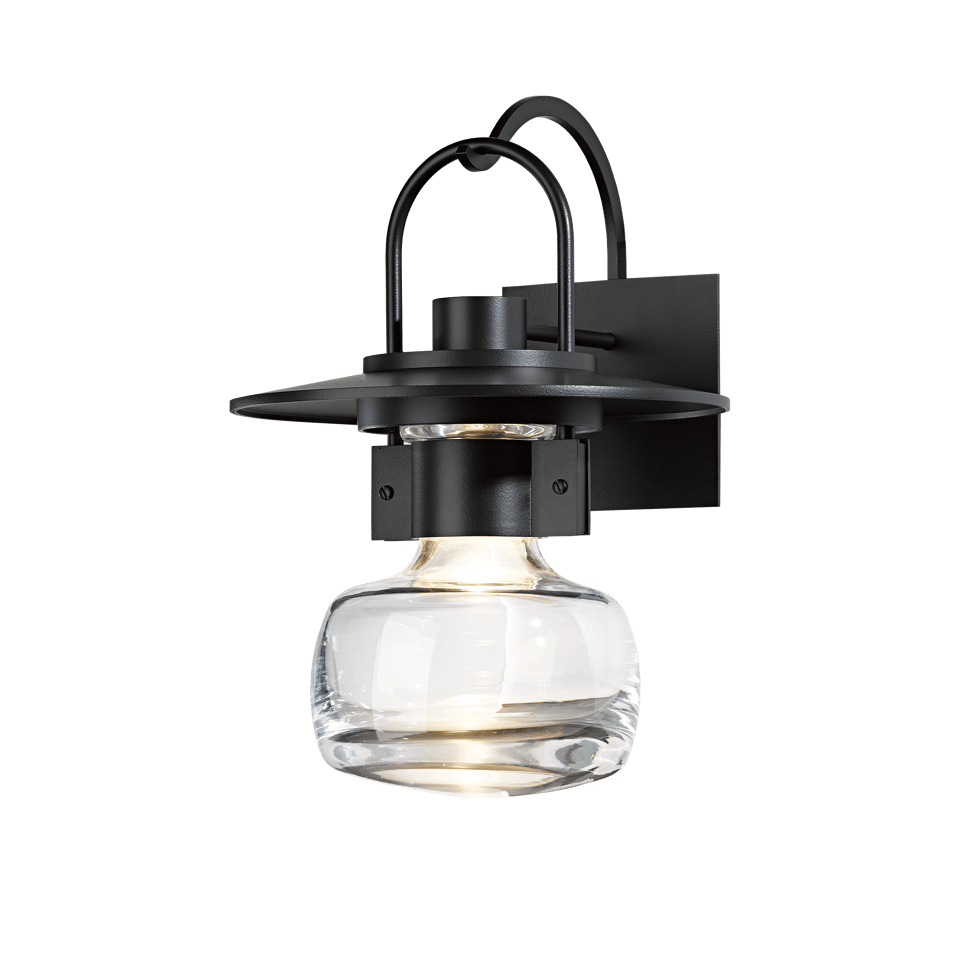 Hubbardton Forge Mason Large Outdoor Sconce, Dimmable, Weather Resistant, Thick Blown Glass