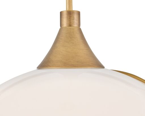 Skye Small Pendant Light by Hinkley Lighting, Adjustable Height, Clear/Opal Glass, 12.75"H x 10.75"W