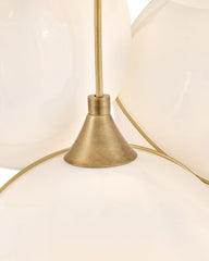 Skye Medium 6-Light Multi-Tier Chandelier by Hinkley Lighting in Heritage Brass with Opal Glass