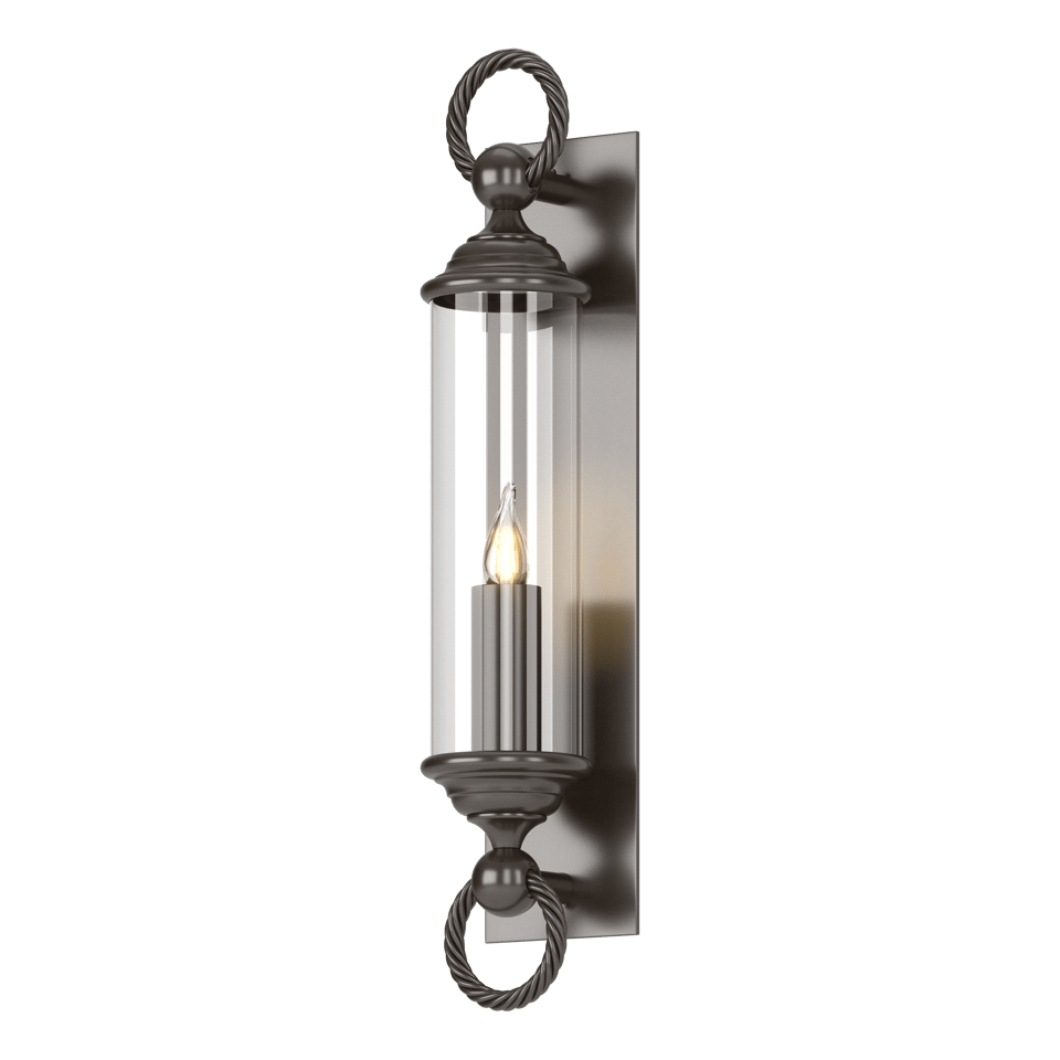 Cavo Large Outdoor Wall Sconce by Hubbardton Forge, Weather-Resistant with Dimmable Features, 60W Max