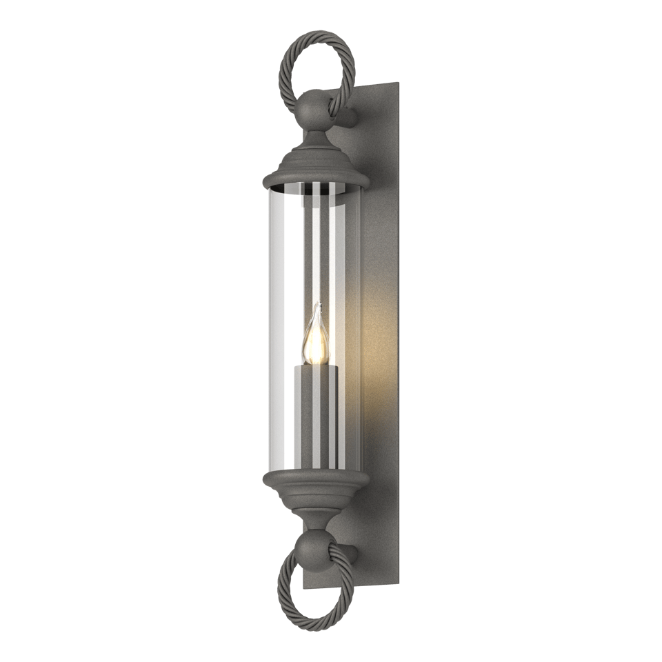 Cavo Large Outdoor Wall Sconce by Hubbardton Forge, Weather-Resistant with Dimmable Features, 60W Max