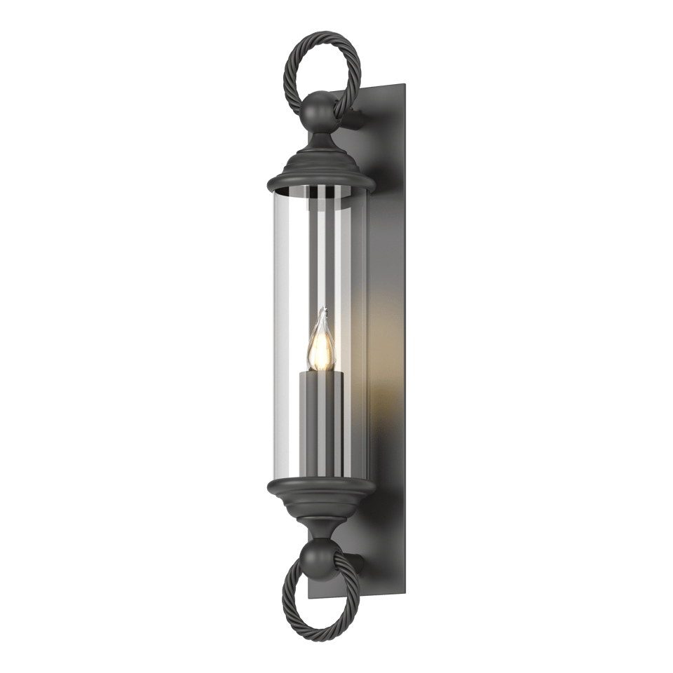 Cavo Large Outdoor Wall Sconce by Hubbardton Forge, Weather-Resistant with Dimmable Features, 60W Max