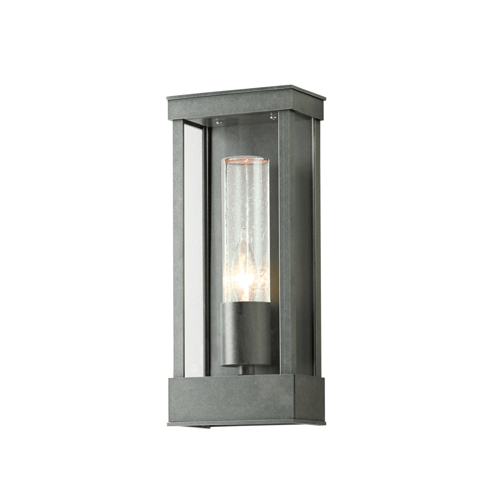 Portico 1-Light Small Outdoor Sconce by Hubbardton Forge - Durable Metal, Opal Glass Shade, Dimmable