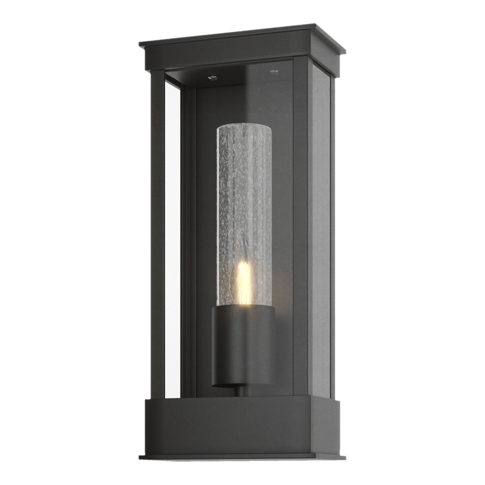 Portico 1-Light Small Outdoor Sconce by Hubbardton Forge - Durable Metal, Opal Glass Shade, Dimmable