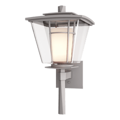 Hubbardton Forge Beacon Hall Outdoor Sconce, Dimmable, UL Wet Rated, Elegant Glass Shade, 100W Max