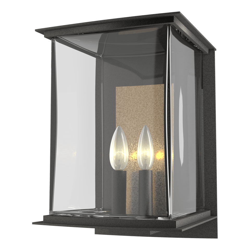 Kingston Outdoor Large Sconce by Hubbardton Forge, 2 Candelabra Lights, UL Wet Rated, Multiple Finishes