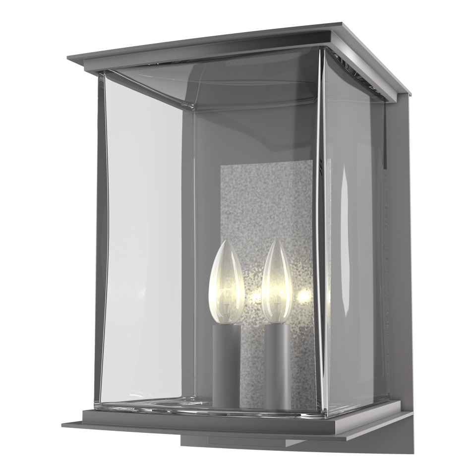 Kingston Outdoor Large Sconce by Hubbardton Forge, 2 Candelabra Lights, UL Wet Rated, Multiple Finishes