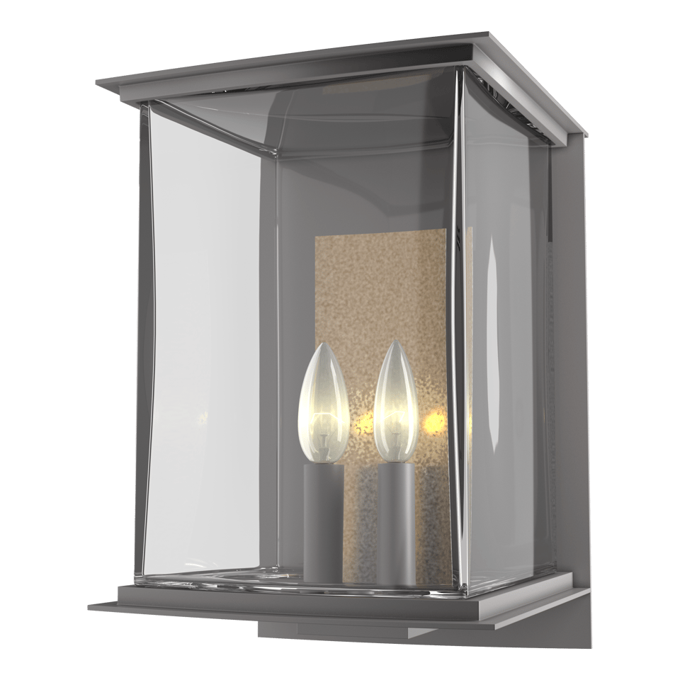 Kingston Outdoor Large Sconce by Hubbardton Forge, 2 Candelabra Lights, UL Wet Rated, Multiple Finishes