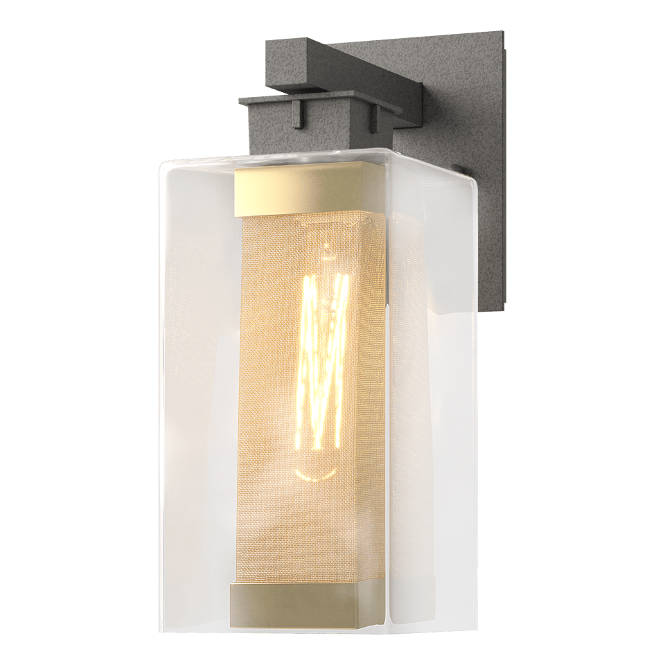 Polaris Outdoor Medium Sconce by Hubbardton Forge - Dimmable Wall Light with Multiple Finishes