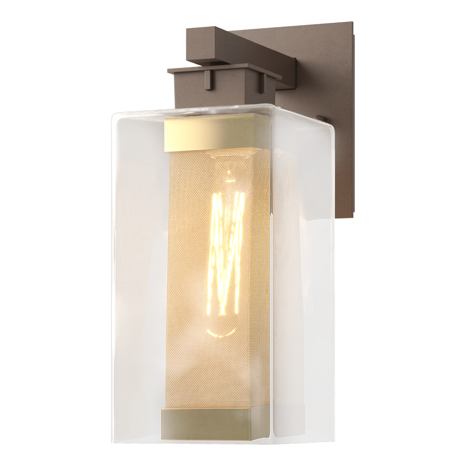 Polaris Outdoor Medium Sconce by Hubbardton Forge - Dimmable Wall Light with Multiple Finishes