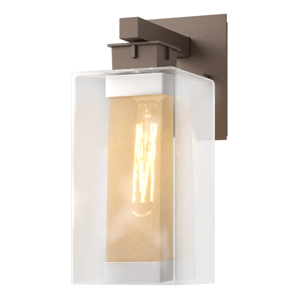 Polaris Outdoor Medium Sconce by Hubbardton Forge - Dimmable Wall Light with Multiple Finishes