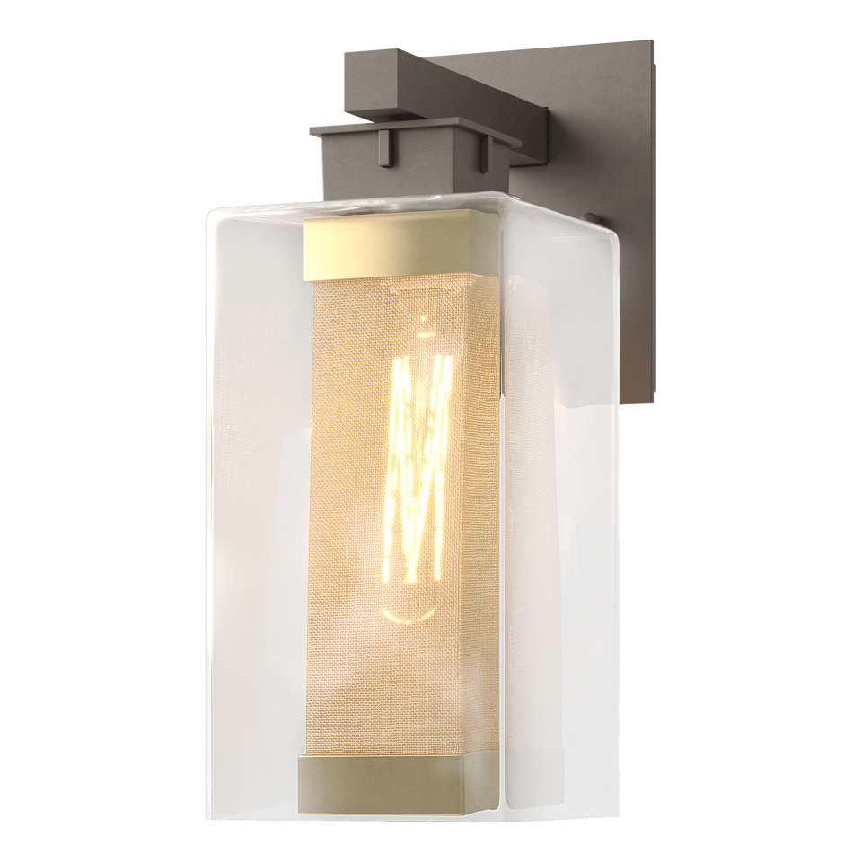 Polaris Outdoor Medium Sconce by Hubbardton Forge - Dimmable Wall Light with Multiple Finishes