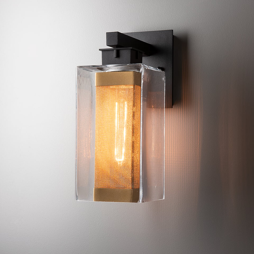 Polaris Outdoor Medium Sconce by Hubbardton Forge - Dimmable Wall Light with Multiple Finishes