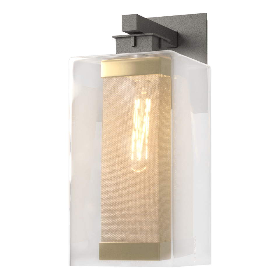 Hubbardton Forge Polaris Outdoor Large Wall Sconce, Dimmable, 100W Max, Weatherproof, Various Finishes