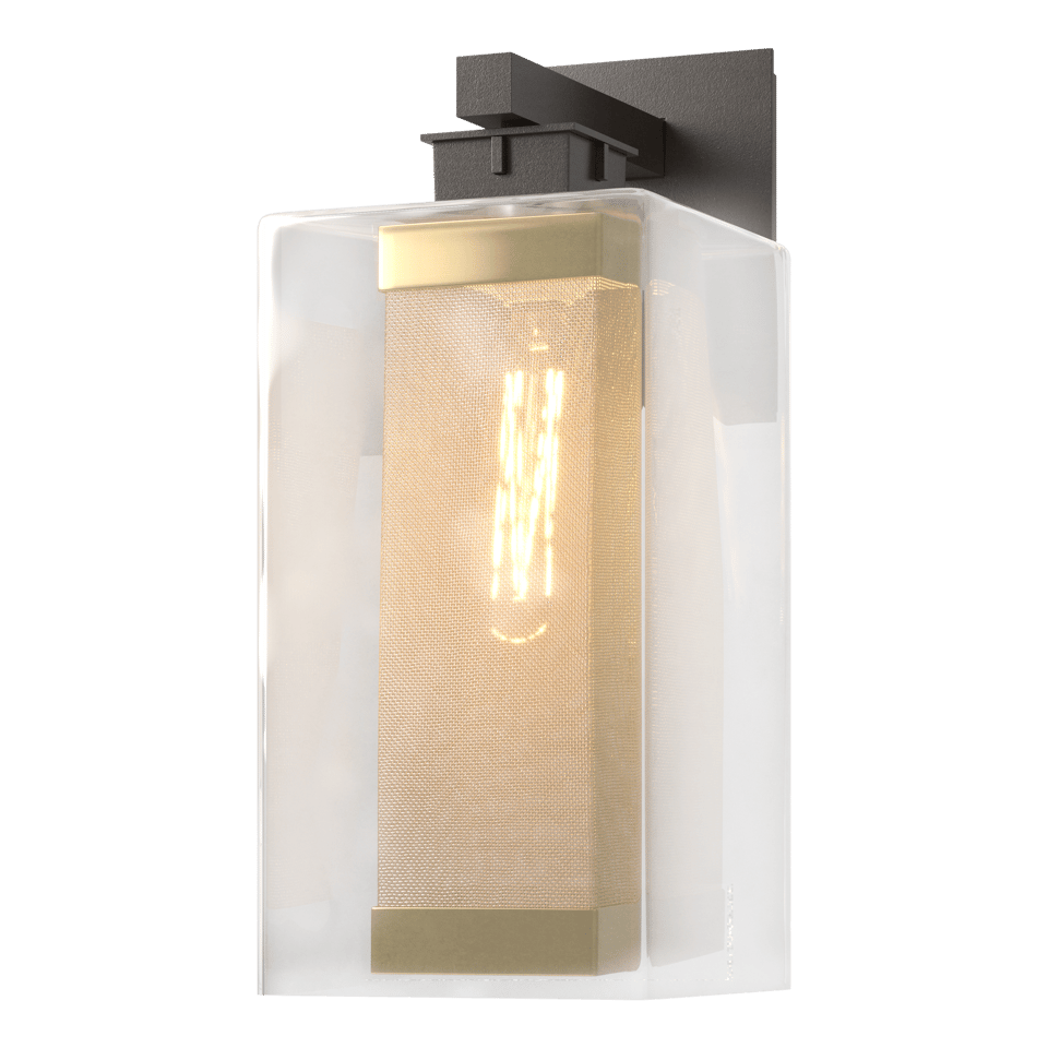 Hubbardton Forge Polaris Outdoor Large Wall Sconce, Dimmable, 100W Max, Weatherproof, Various Finishes