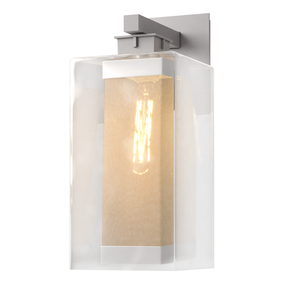 Hubbardton Forge Polaris Outdoor Large Wall Sconce, Dimmable, 100W Max, Weatherproof, Various Finishes