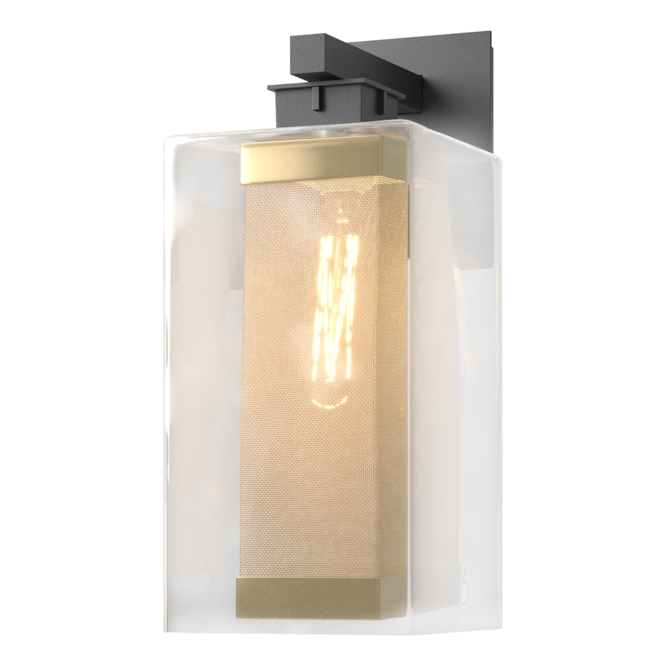 Hubbardton Forge Polaris Outdoor Large Wall Sconce, Dimmable, 100W Max, Weatherproof, Various Finishes