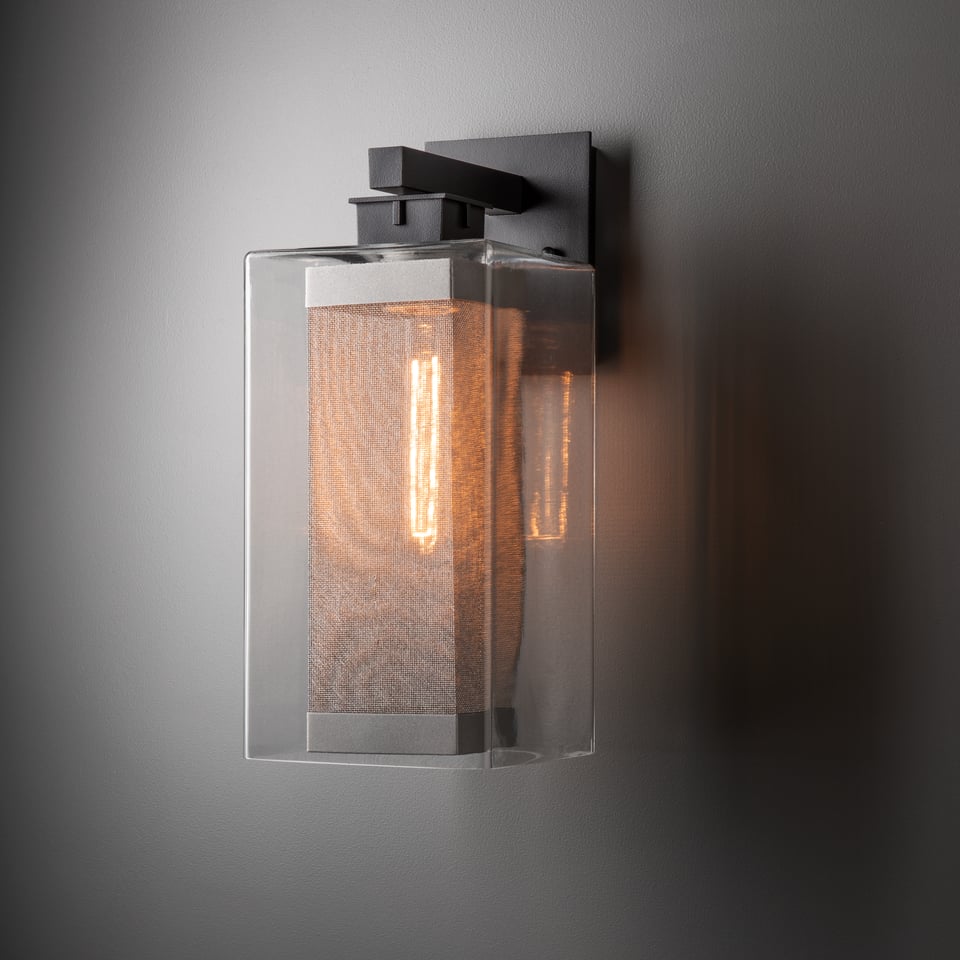 Hubbardton Forge Polaris Outdoor Large Wall Sconce, Dimmable, 100W Max, Weatherproof, Various Finishes