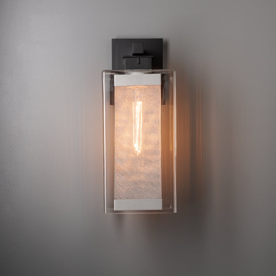 Hubbardton Forge Polaris Outdoor Large Wall Sconce, Dimmable, 100W Max, Weatherproof, Various Finishes