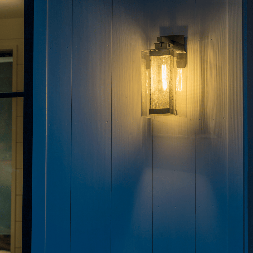 Hubbardton Forge Polaris Outdoor Large Wall Sconce, Dimmable, 100W Max, Weatherproof, Various Finishes