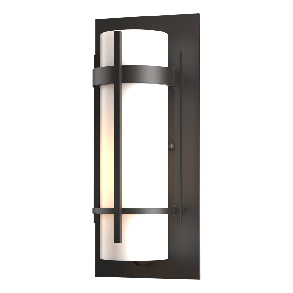 Hubbardton Forge Banded Outdoor Sconce 15.8" High, UL Wet Rated, Multiple Finishes Available