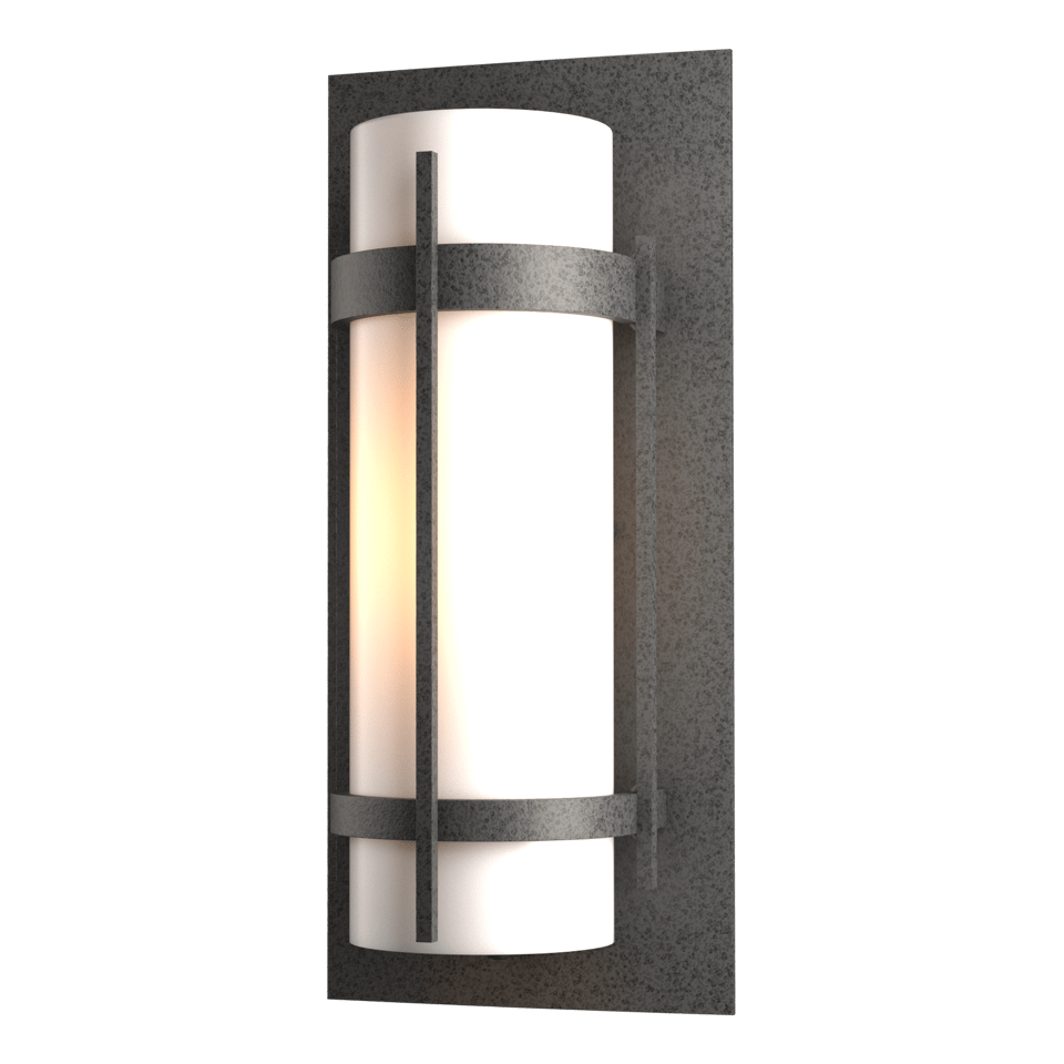 Hubbardton Forge Banded Outdoor Sconce 15.8" High, UL Wet Rated, Multiple Finishes Available