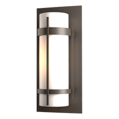 Hubbardton Forge Banded Outdoor Sconce 15.8" High, UL Wet Rated, Multiple Finishes Available