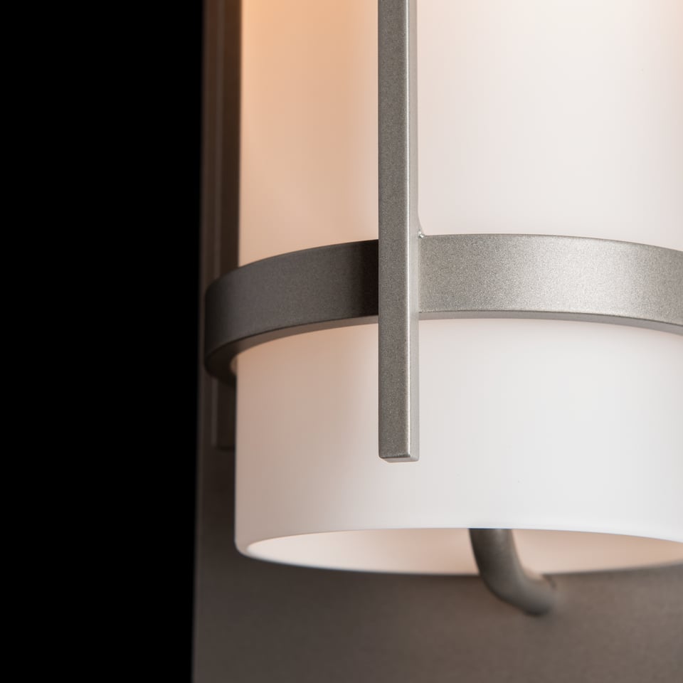 Hubbardton Forge Banded Outdoor Sconce 15.8" High, UL Wet Rated, Multiple Finishes Available