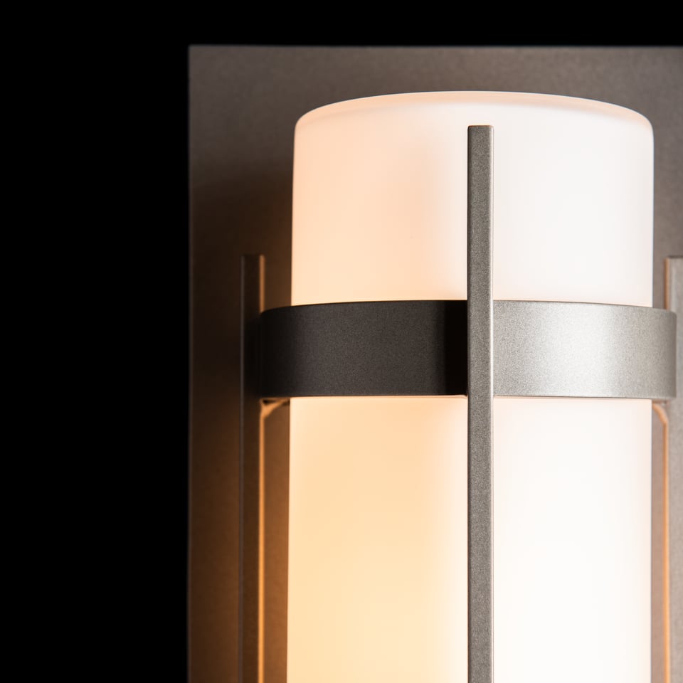 Hubbardton Forge Banded Outdoor Sconce 15.8" High, UL Wet Rated, Multiple Finishes Available