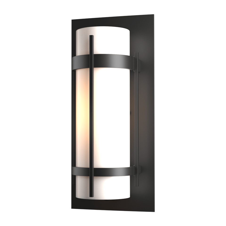 Hubbardton Forge Banded Outdoor Sconce 15.8" High, UL Wet Rated, Multiple Finishes Available