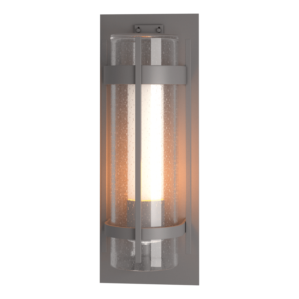 Torch Large Outdoor Sconce by Hubbardton Forge, Dimmable, Weather-Resistant, Multiple Finish Options