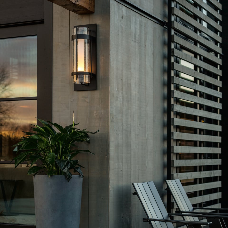 Torch Large Outdoor Sconce by Hubbardton Forge, Dimmable, Weather-Resistant, Multiple Finish Options