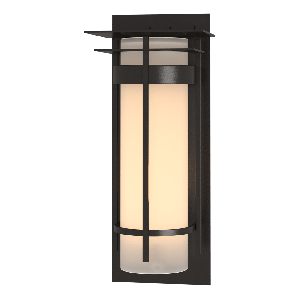 Hubbardton Forge Banded Extra Large Outdoor Sconce, Dimmable, UL Wet Rated, 25.9" High