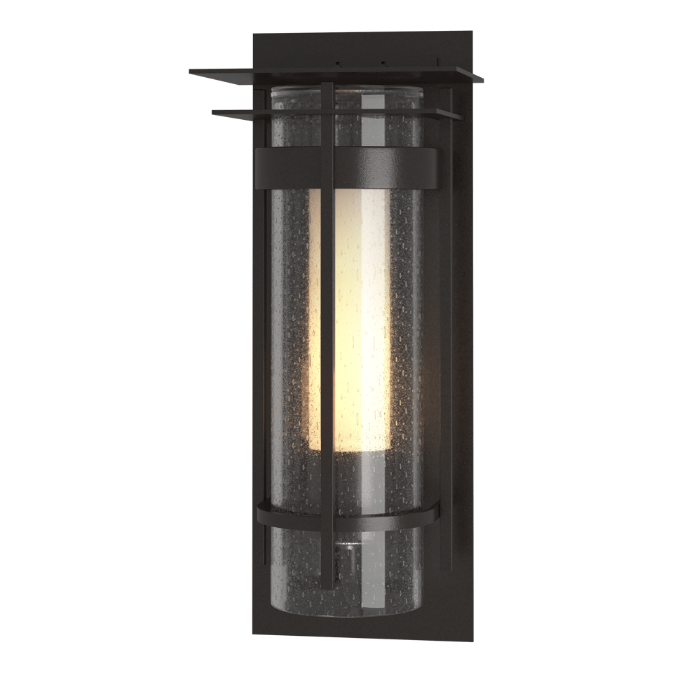 Torch Small Outdoor Sconce 12.5" Tall by Hubbardton Forge with Dimmable E12 Bulb, UL Wet Rated