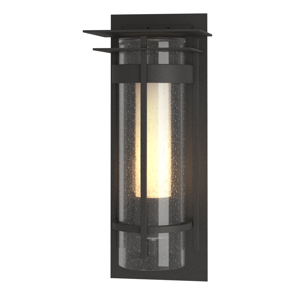 Torch Small Outdoor Sconce 12.5" Tall by Hubbardton Forge with Dimmable E12 Bulb, UL Wet Rated