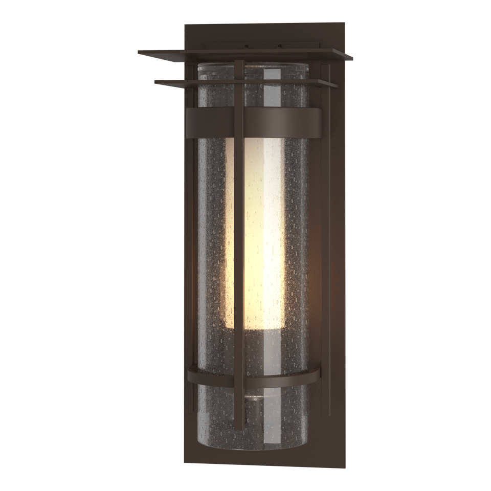 Torch Small Outdoor Sconce 12.5" Tall by Hubbardton Forge with Dimmable E12 Bulb, UL Wet Rated