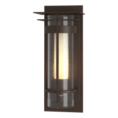 Torch Small Outdoor Sconce 12.5" Tall by Hubbardton Forge with Dimmable E12 Bulb, UL Wet Rated