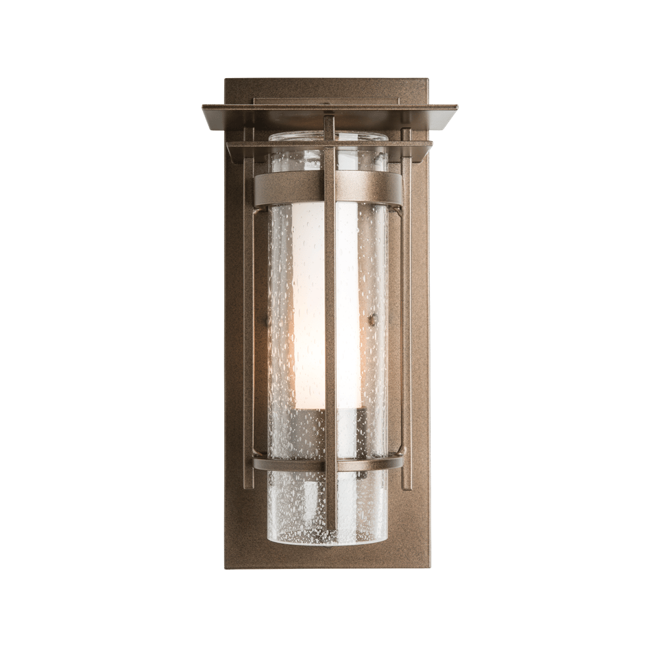 Torch Small Outdoor Sconce 12.5" Tall by Hubbardton Forge with Dimmable E12 Bulb, UL Wet Rated