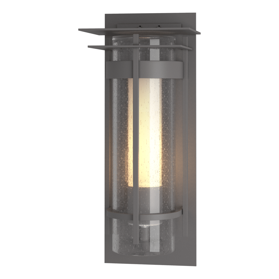 Torch Small Outdoor Sconce 12.5" Tall by Hubbardton Forge with Dimmable E12 Bulb, UL Wet Rated