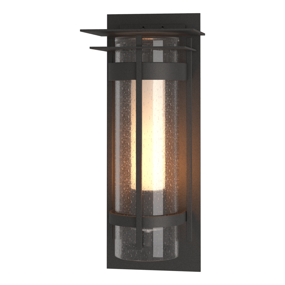 Hubbardton Forge 1-Light Outdoor Torch Sconce with Weather-Resistant Design and Dimmable Feature