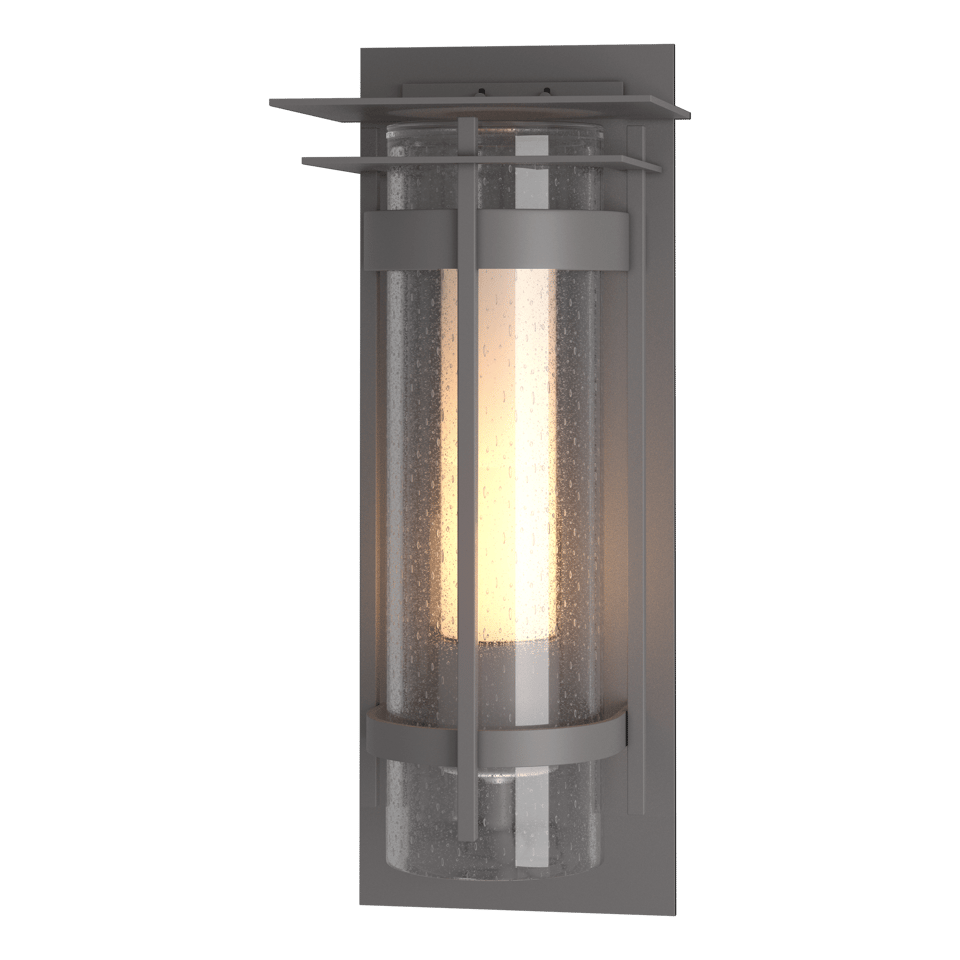 Hubbardton Forge 1-Light Outdoor Torch Sconce with Weather-Resistant Design and Dimmable Feature