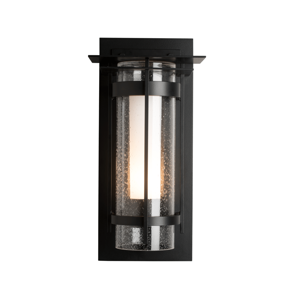 Hubbardton Forge 1-Light Outdoor Torch Sconce with Weather-Resistant Design and Dimmable Feature