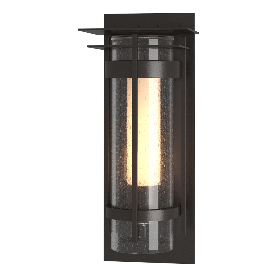 Hubbardton Forge Torch 305998 Large Outdoor Sconce - Dimmable, Wet-Rated, Glass Shade Options