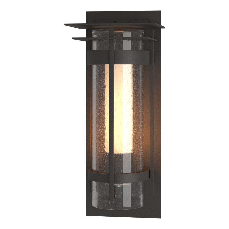 Hubbardton Forge Torch 305998 Large Outdoor Sconce - Dimmable, Wet-Rated, Glass Shade Options