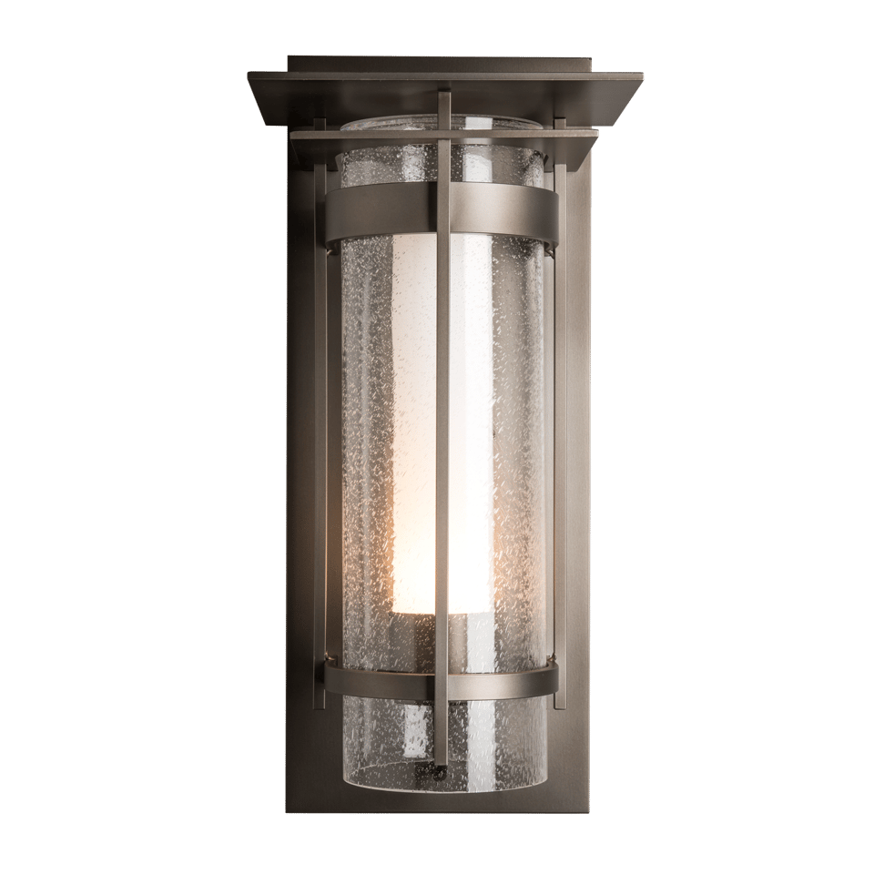 Hubbardton Forge Torch 305998 Large Outdoor Sconce - Dimmable, Wet-Rated, Glass Shade Options