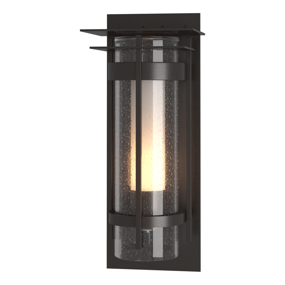 Hubbardton Forge Torch XL 25.9" Outdoor Sconce with Dimmable Glass Shade and Durable Weatherproof Design