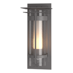 Hubbardton Forge Torch XL 25.9" Outdoor Sconce with Dimmable Glass Shade and Durable Weatherproof Design